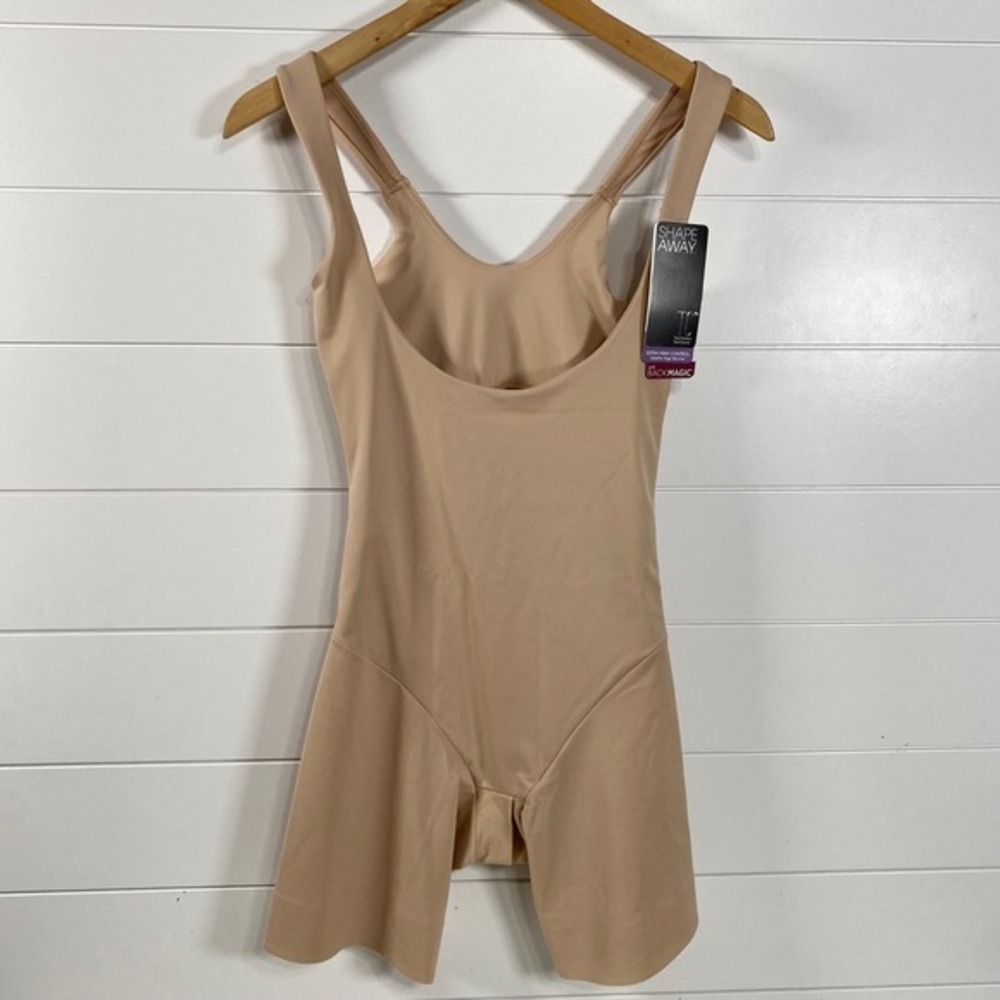 Total Comfort Womens Shape Away Extra Firm Control‎ Torsette Thigh Shapewear M
